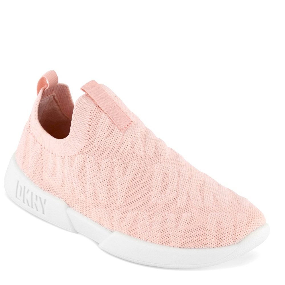 Little big girl size 5 rose glitter in fabric slip ons tennis shoes new in box